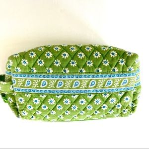 Vera Bradley Green Apple Paisley Cosmetic Travel Bag